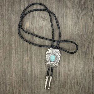Cowboy Bolo Tie For Men 07 American Western Leather Bolo Tie